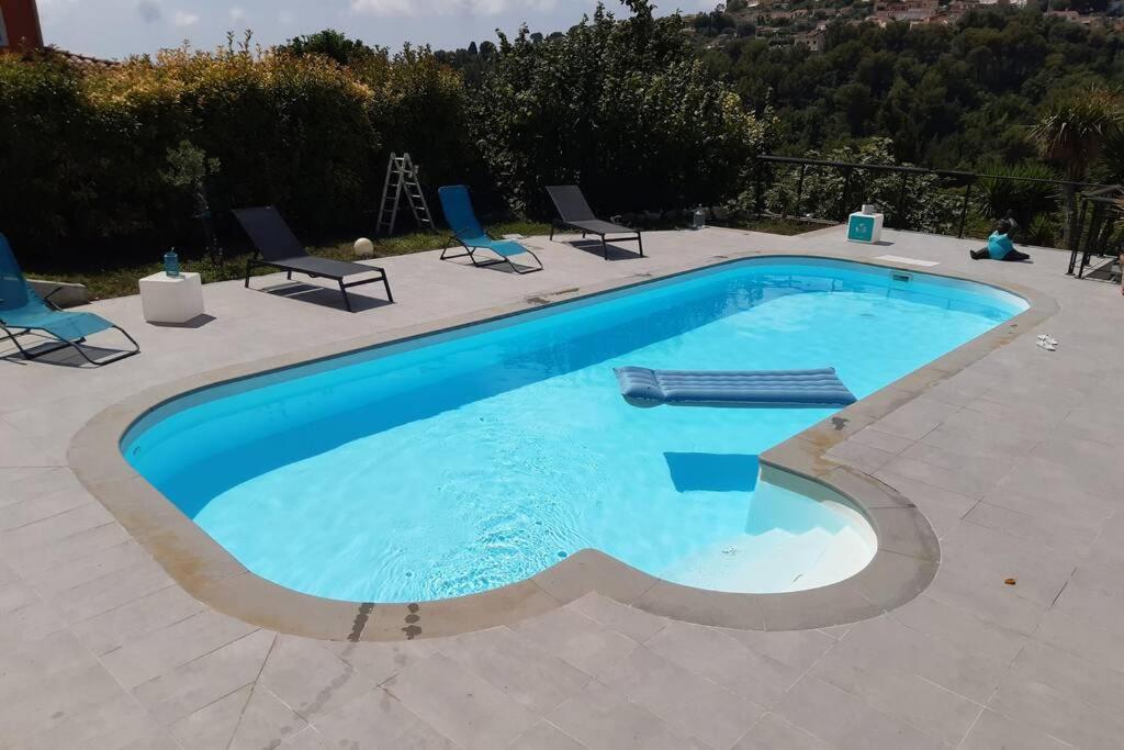Appartement 3 Pieces Dans Villa Individuelle Falicon Exteriér fotografie